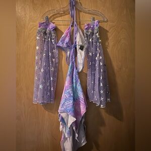 Iheartraves x rolita couture collab fairy dress and matching sleeves.